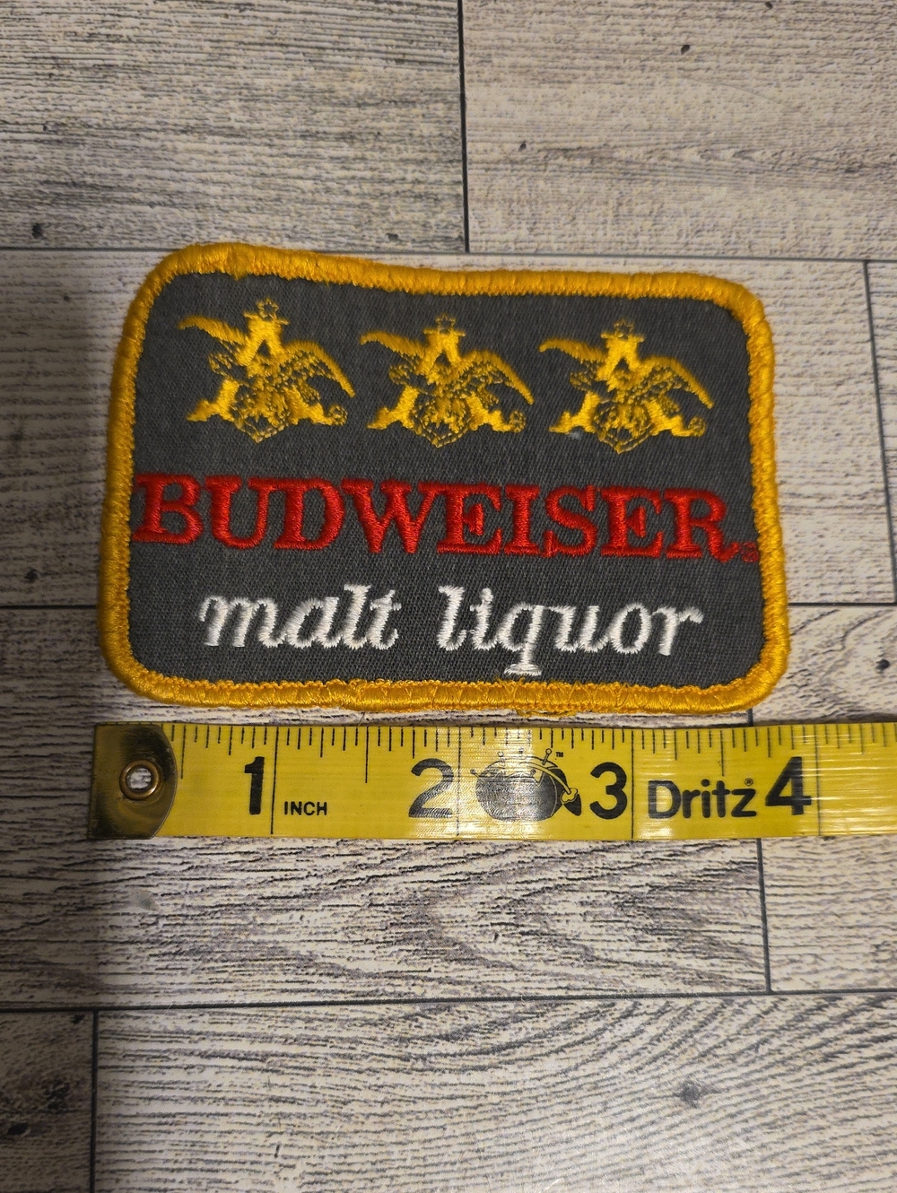 Budweiser Red, Yellow and Gray Embroidered Patch
